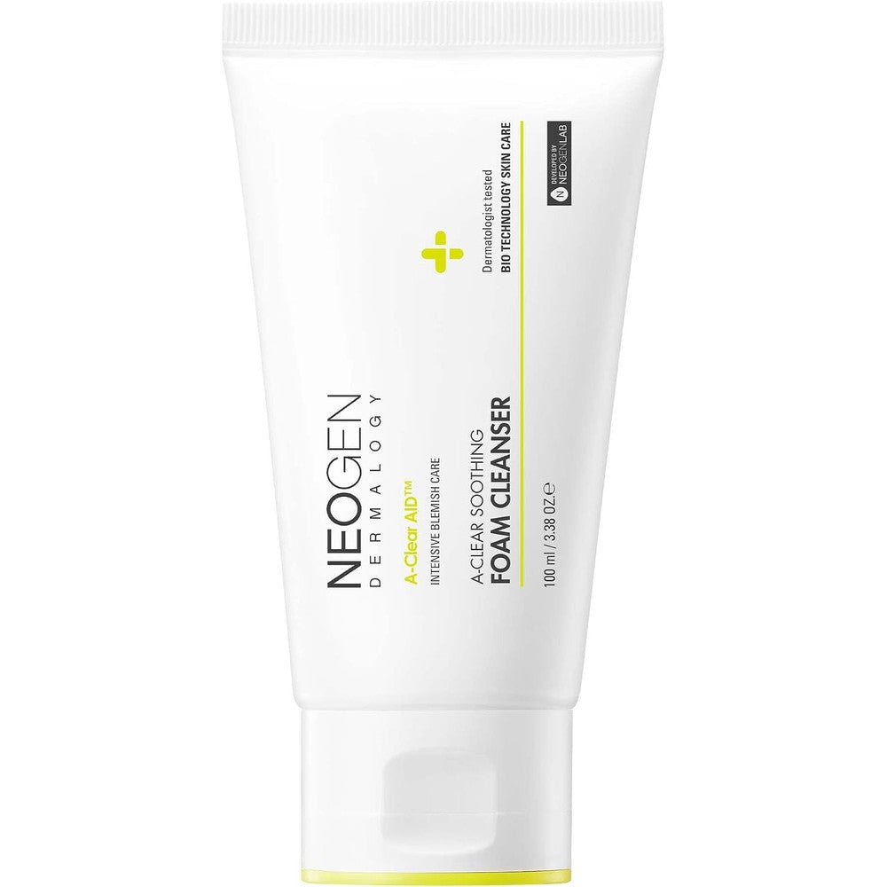 Dermalogy By Neogenlab A-Clear Soothing Foam Cleanser For Acne Prone Skin With Salicylic Acid And Tea Tree Oil 3.38 Fluid Ounce 100 Milliliter