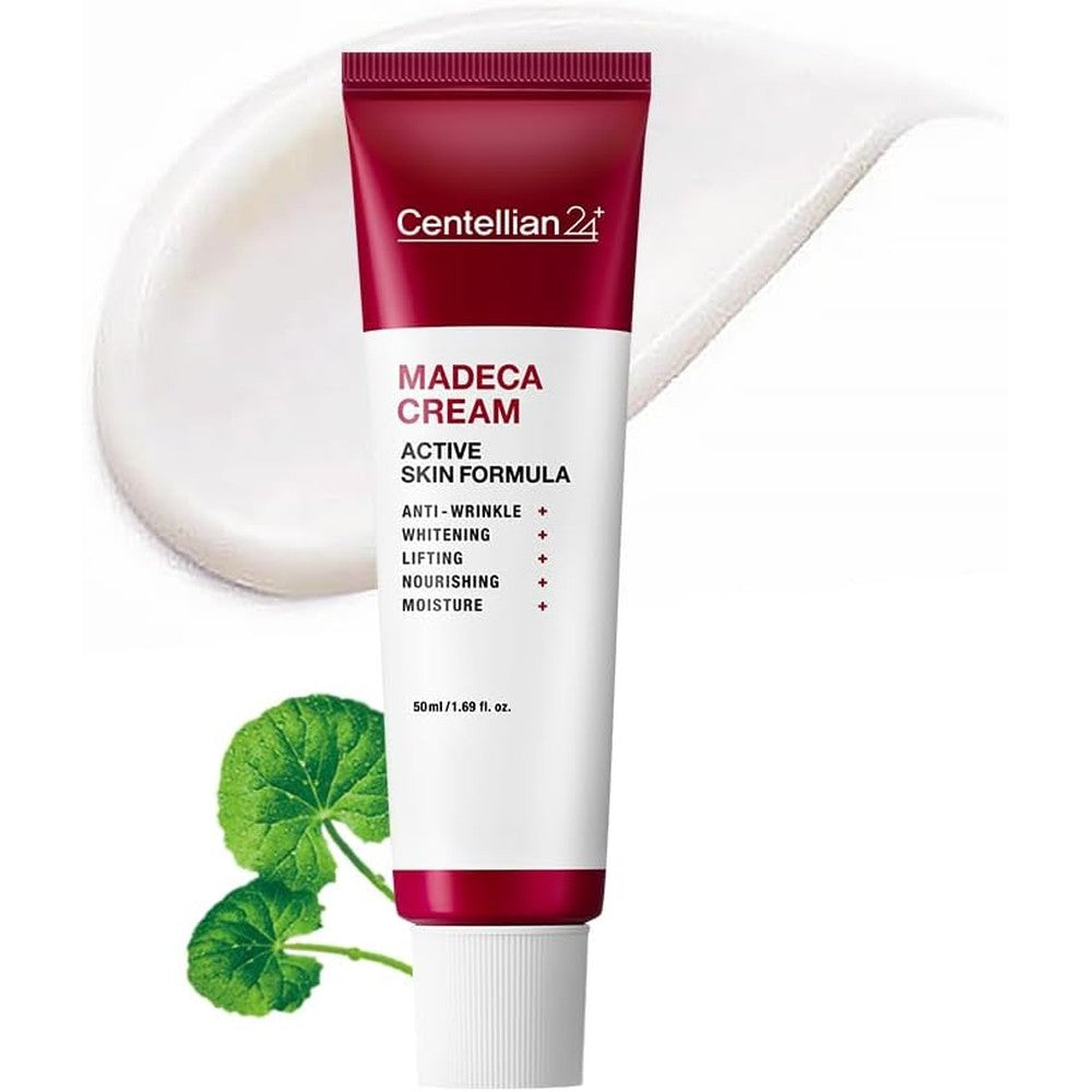 Centellian 24 Madeca Cream Active Formula Korean Moisturizer For Sensitive Skin With Centella Asiatica And TECA 1.7 Fluid Ounce