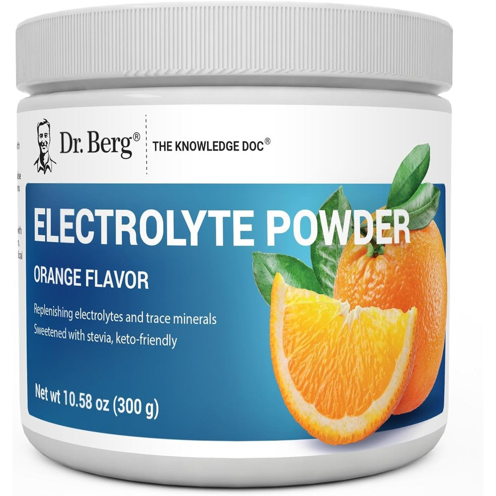 Dr. Berg Nutritionals Zero Sugar Hydration Keto Electrolyte Powder Supplement Enhanced With 1000 Milligrams Potassium Orange Flavor 50 Servings