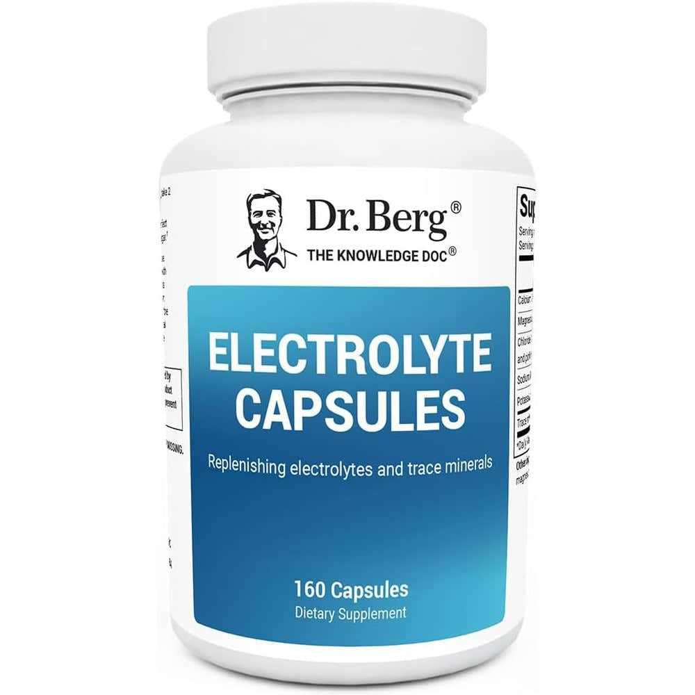 Dr. Berg Electrolyte Capsules With Potassium And Magnesium For Hydration Support Sugar Free Keto Friendly Vegetarian Capsules 160 Capsules