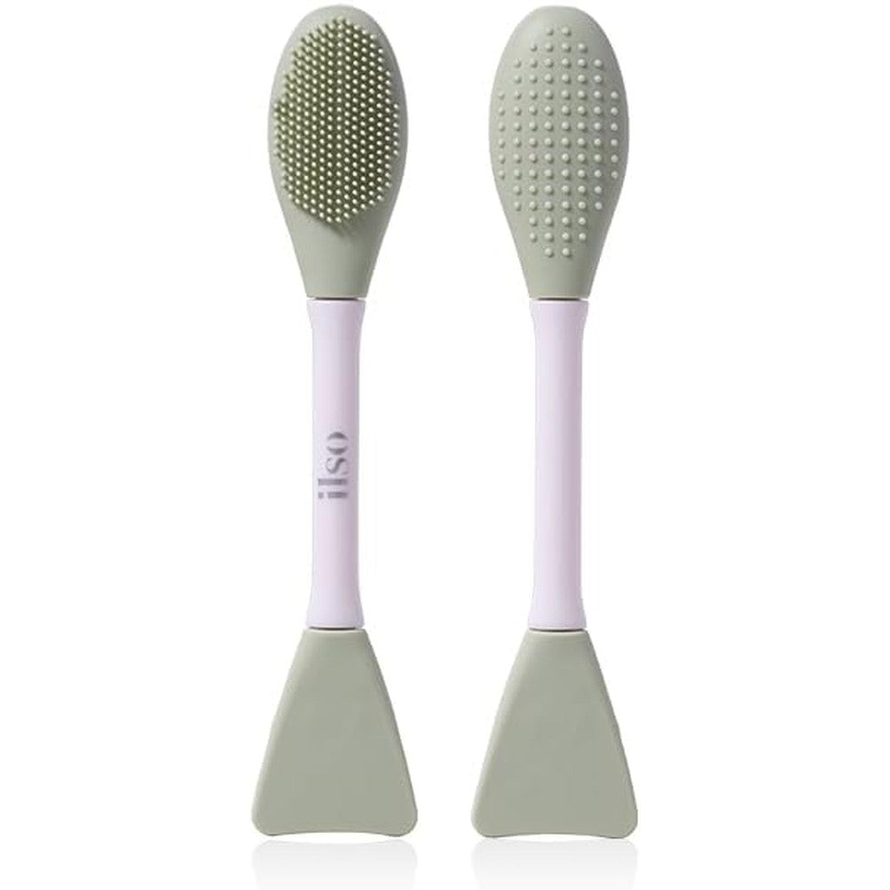 Ilso Dual Clean Silicone Facial Cleansing Brush For Pore Exfoliation And Mask Application