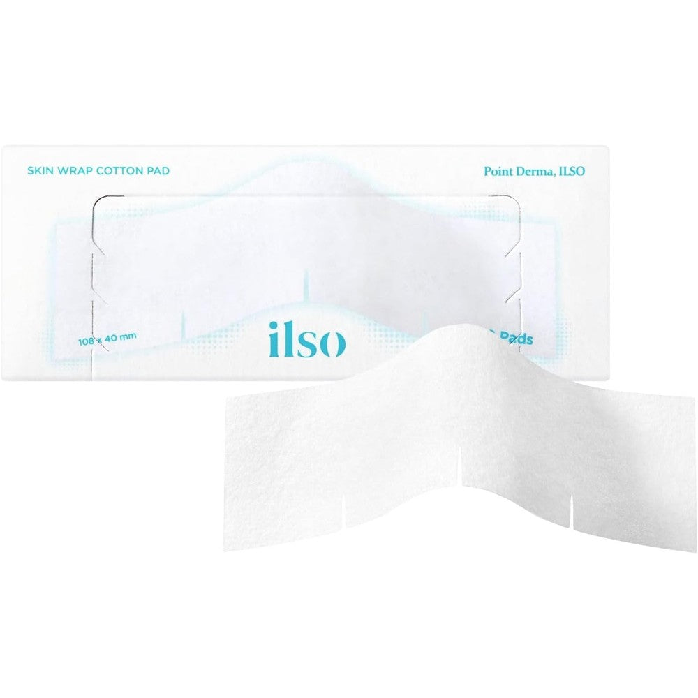 Ilso Skin Wrap Cotton Pad Thin Layer For DIY Toner Pad And Sheet Mask 40 Sheets 1.57 x 4.25 Inches Korean Skincare
