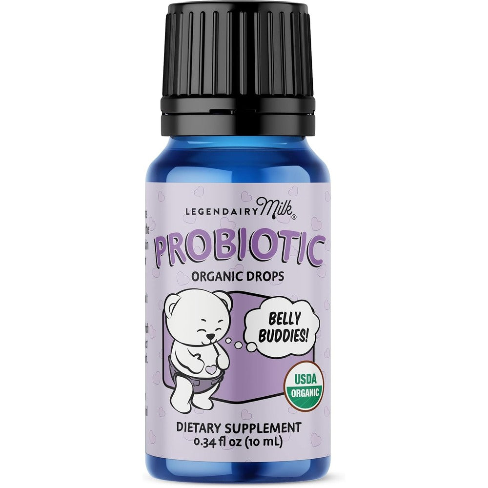 Legendairy Milk Baby Probiotic Drops Organic For Newborns And Toddlers Digestive Support Colic And Gas Relief Drops 0.34 Fluid Ounce