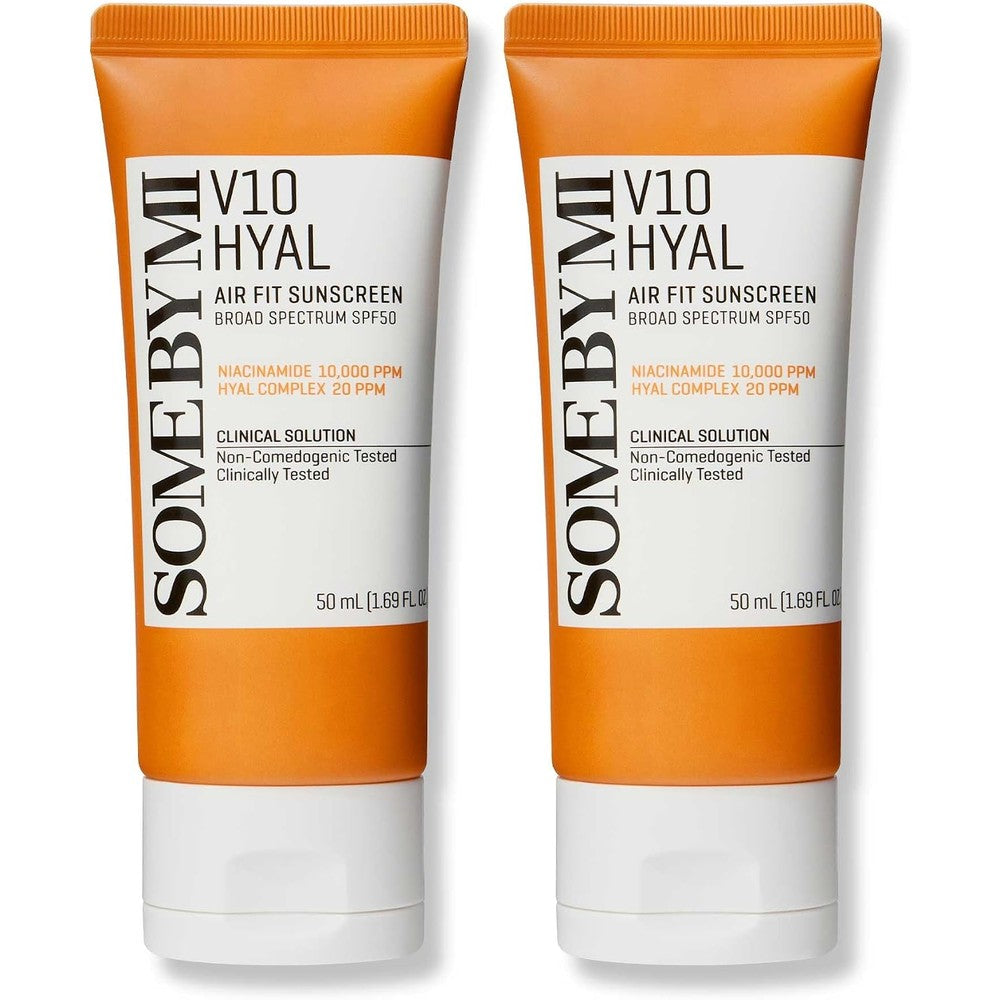 Some By Mi V10 Hyal Air Fit Sunscreen SPF 50 front view pack of 2