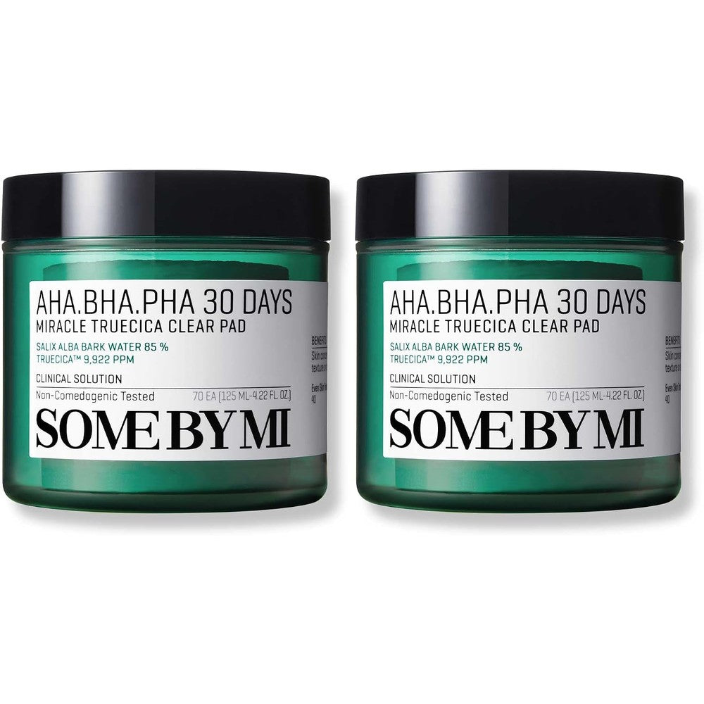 Some By Mi AHA BHA PHA 30 Days Miracle Truecica Clear Pad Pack of 2 container front view