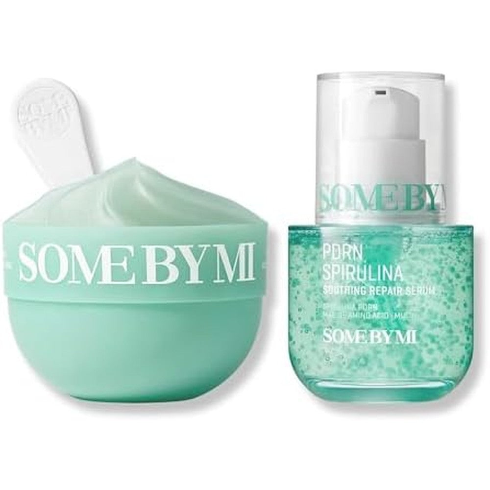 SOME BY MI PDRN Spirulina Soothing Repair Mask and Serum front packaging view