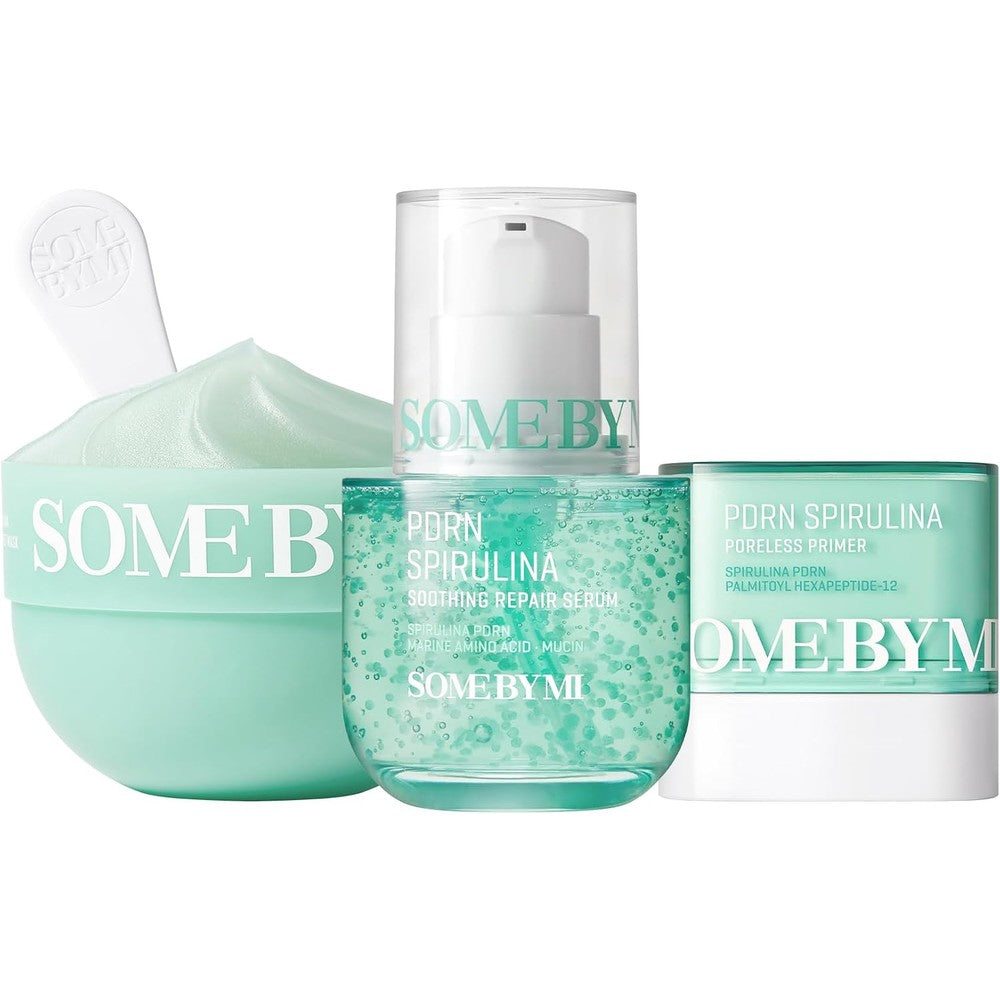 SOME BY MI PDRN Spirulina Soothing and Poreless Care Set front view genuine Korean skincare kit