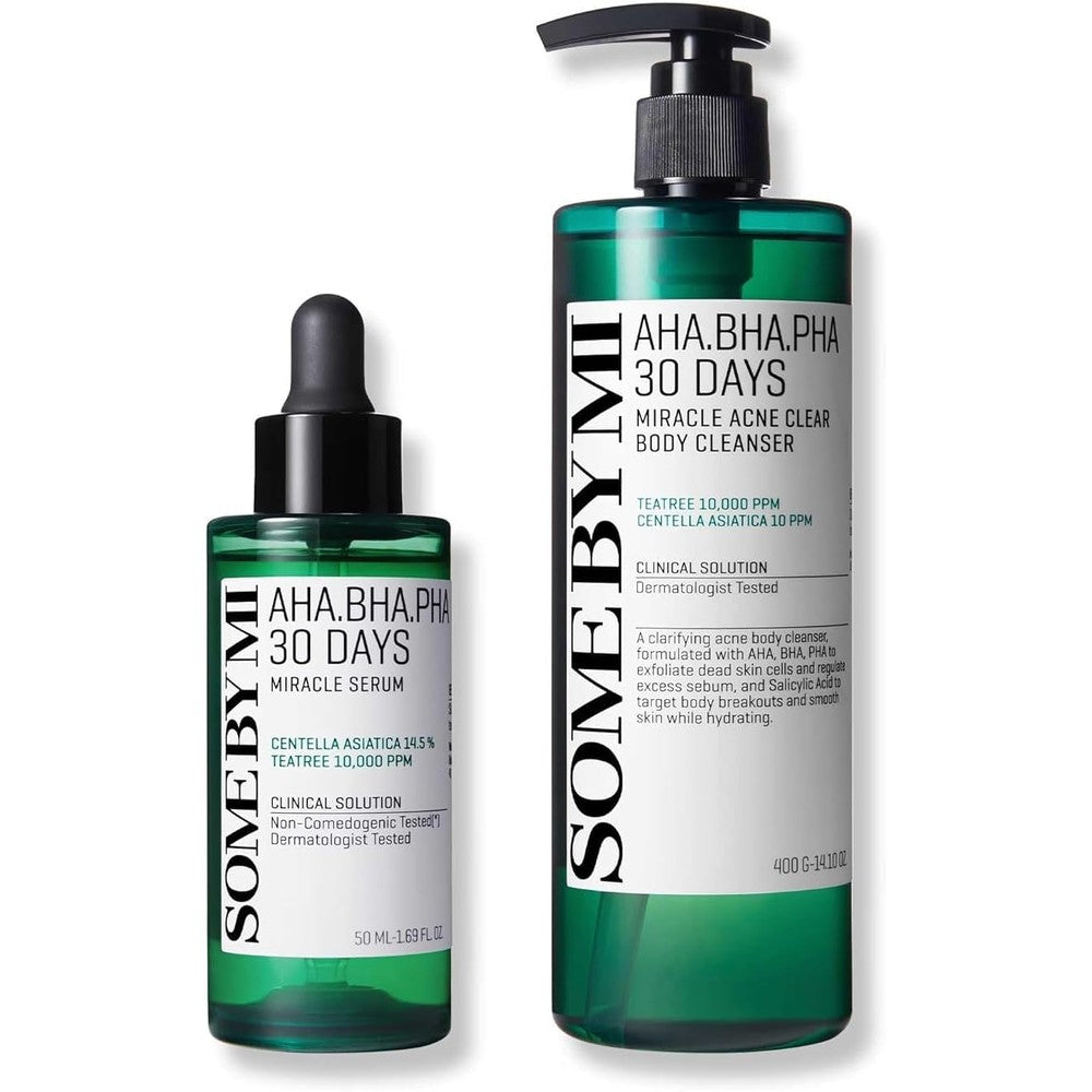 Some By Mi AHA BHA PHA 30 Days Miracle Body Cleanser and Serum front view