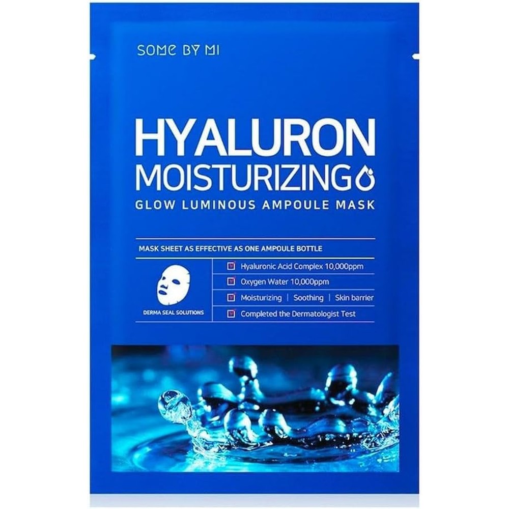 SOME BY MI Hyaluron Moisturizing Glow Luminous Ampoule Beauty Mask For Deep Hydration 1 Sheet Mask 0.88 Ounce