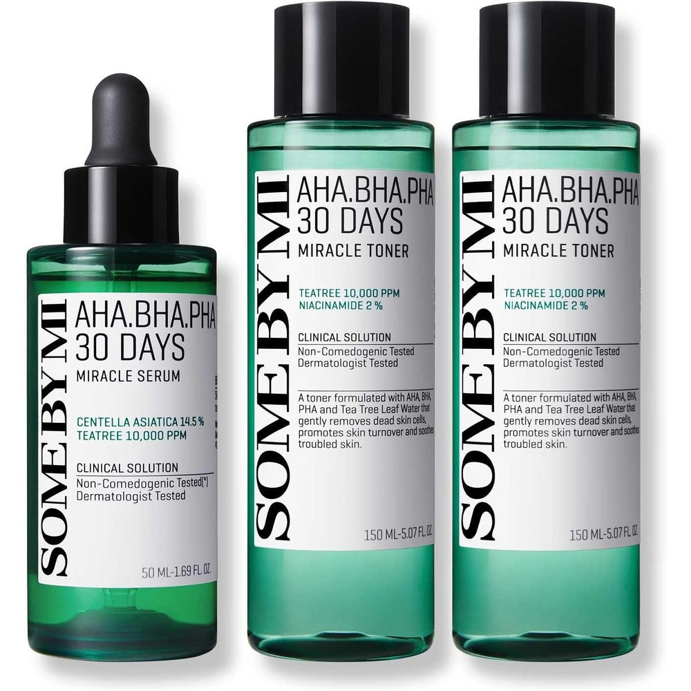 Some By Mi AHA BHA PHA 30 Days Miracle Serum and Toner set front view