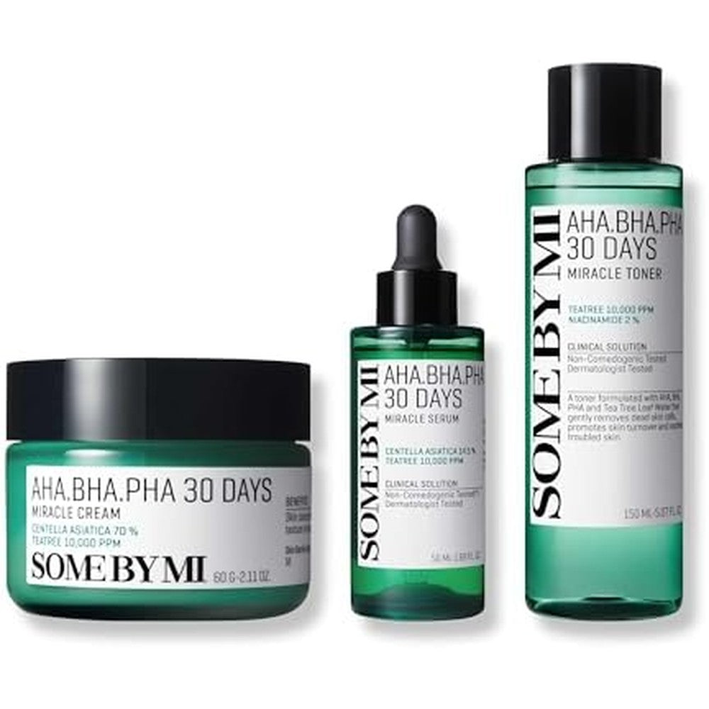 Some By Mi AHA BHA PHA 30 Days Miracle Toner Serum and Cream set front view