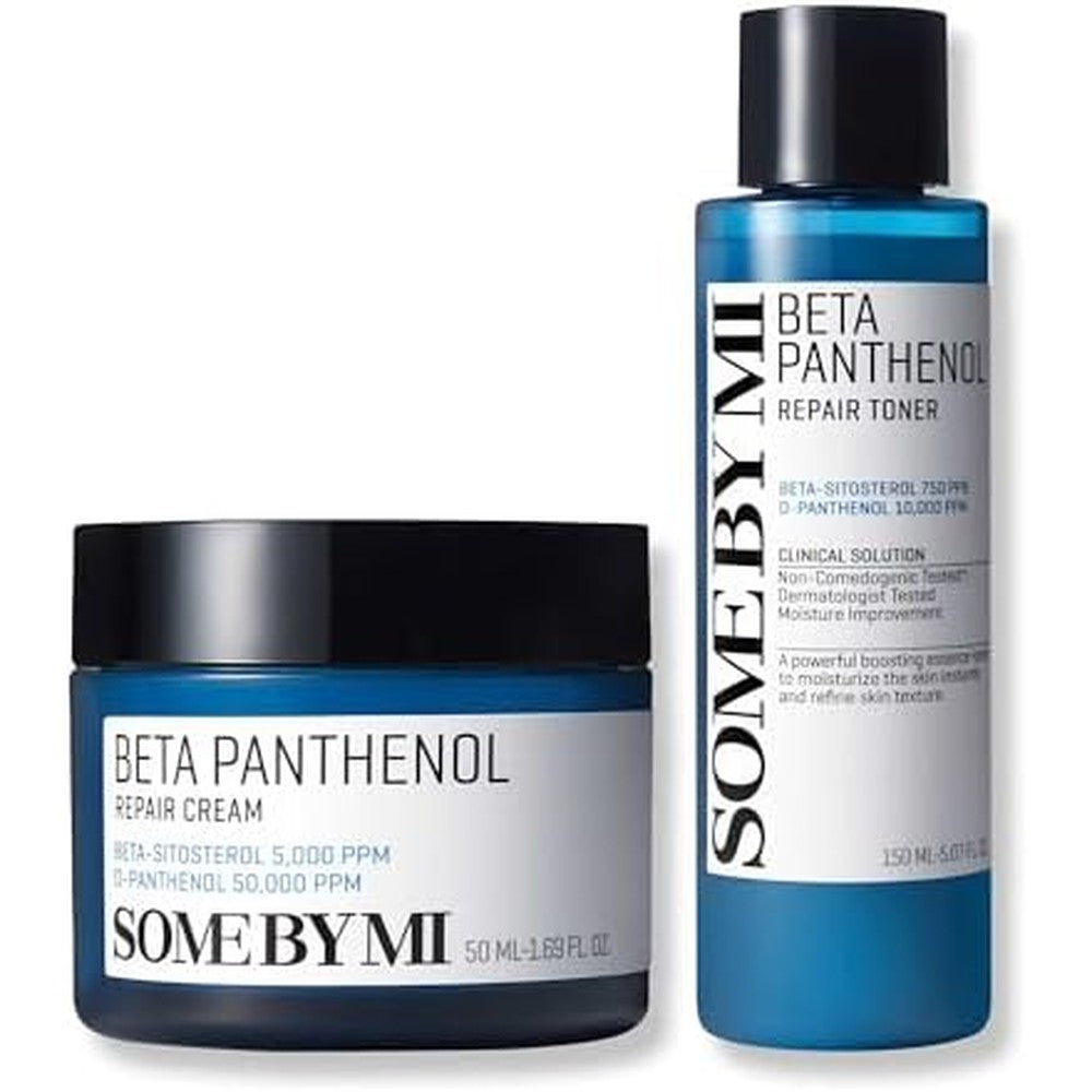 Some By Mi Beta-Panthenol Repair Cream and Toner front view skincare set