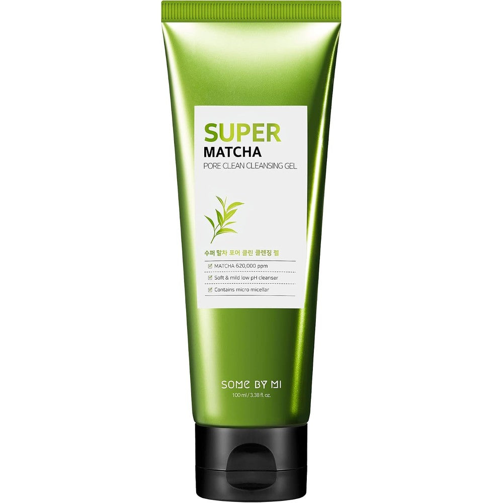 Some By Mi Super Matcha Pore Clean Cleansing Gel Mild Daily Face Wash For Sensitive Skin 100ml
