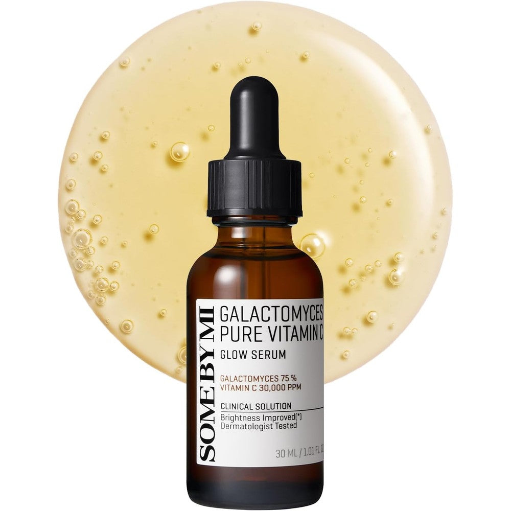 SOME BY MI Galactomyces Pure Vitamin C Glow Serum Skin Brightening Dark Spot Correcting Face Ampoule 1.01 Fluid Ounce 30ml