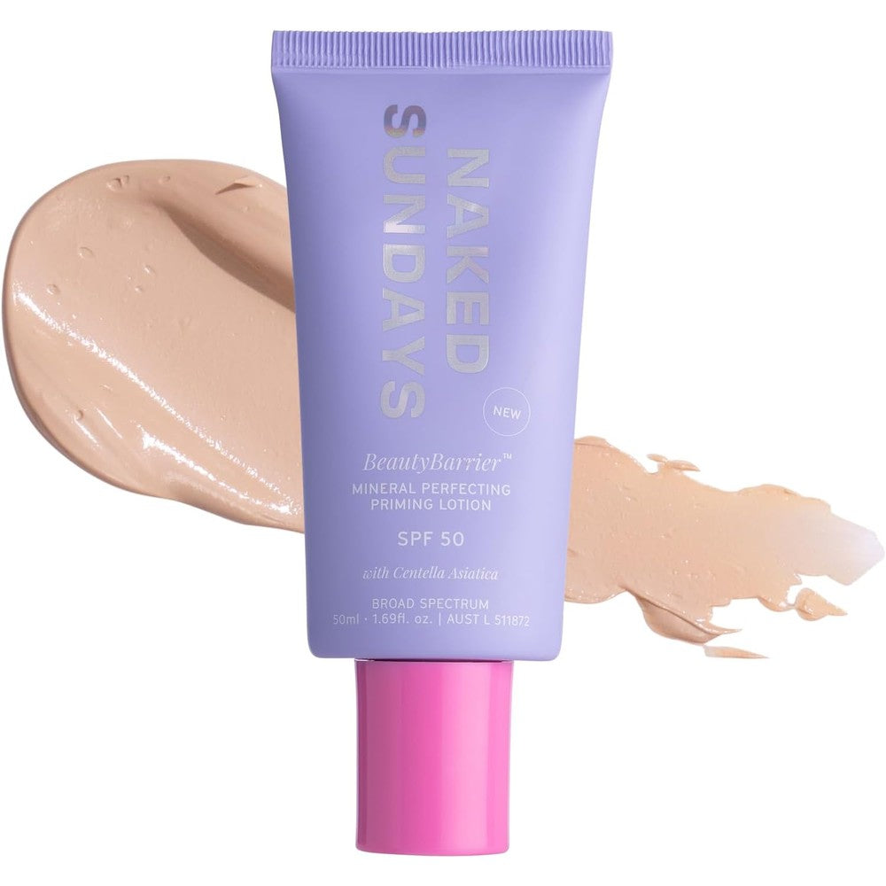 Naked Sundays BeautyBarrier Mineral Perfecting Priming Lotion SPF 50 front view