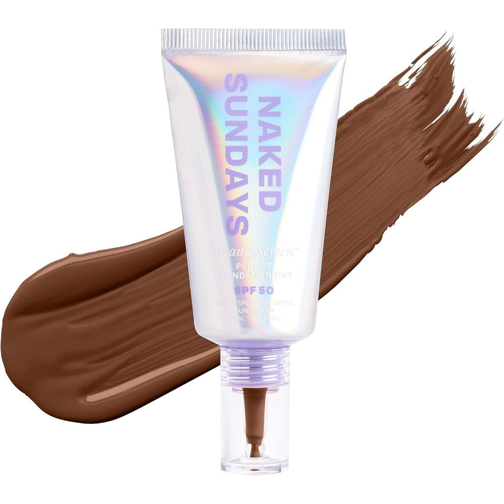 Naked Sundays BeautyScreen Peptide Foundation Tint 9.3 Rich Deep front view