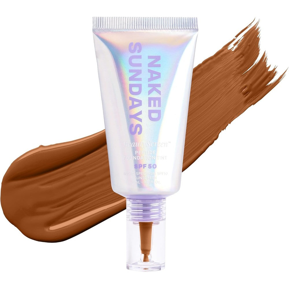 Naked Sundays BeautyScreen Peptide Foundation Tint 8 Golden Mahogany front view