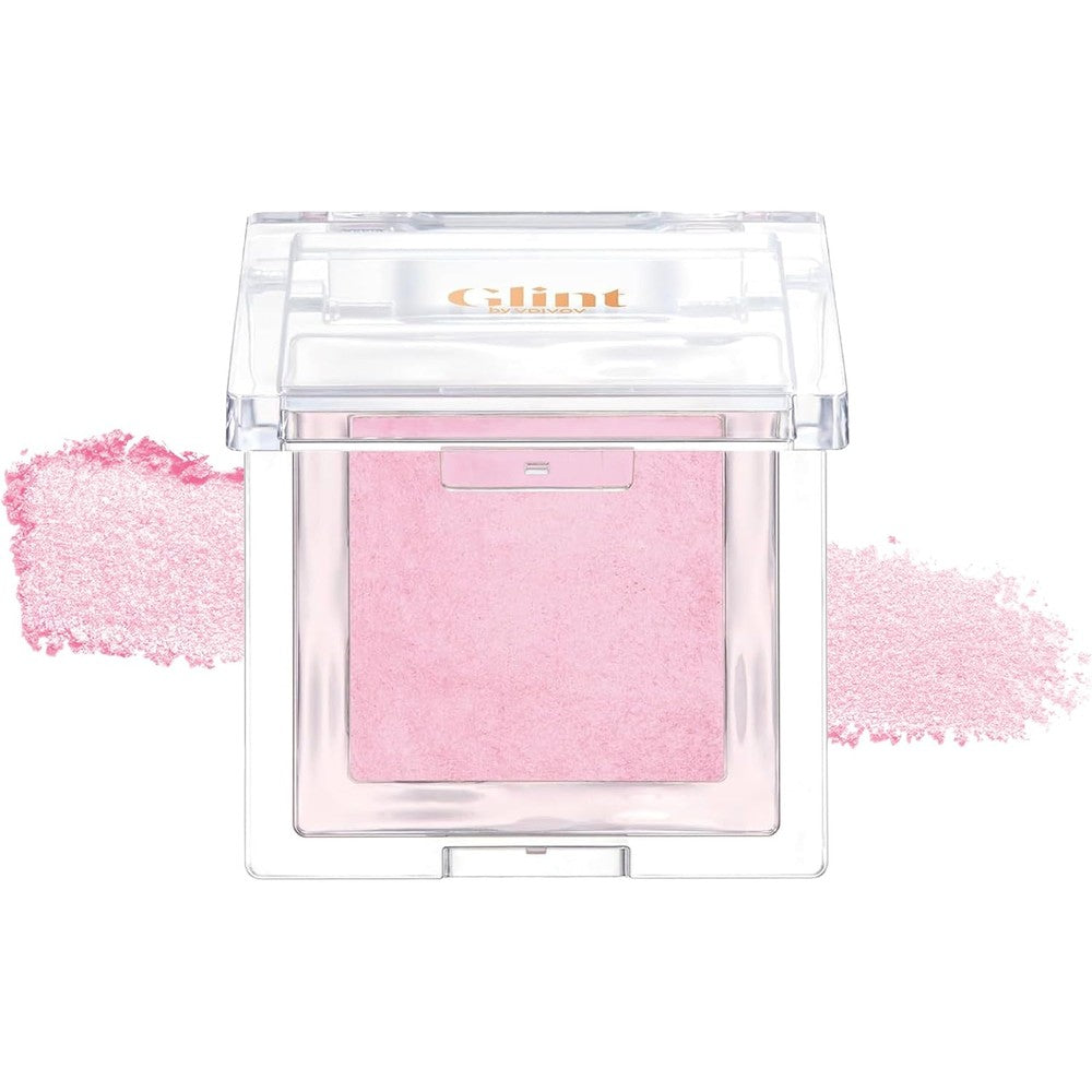 Glint by VDIVOV Baked Blush Balletcore Pink front view compact case for Korean makeup routine.