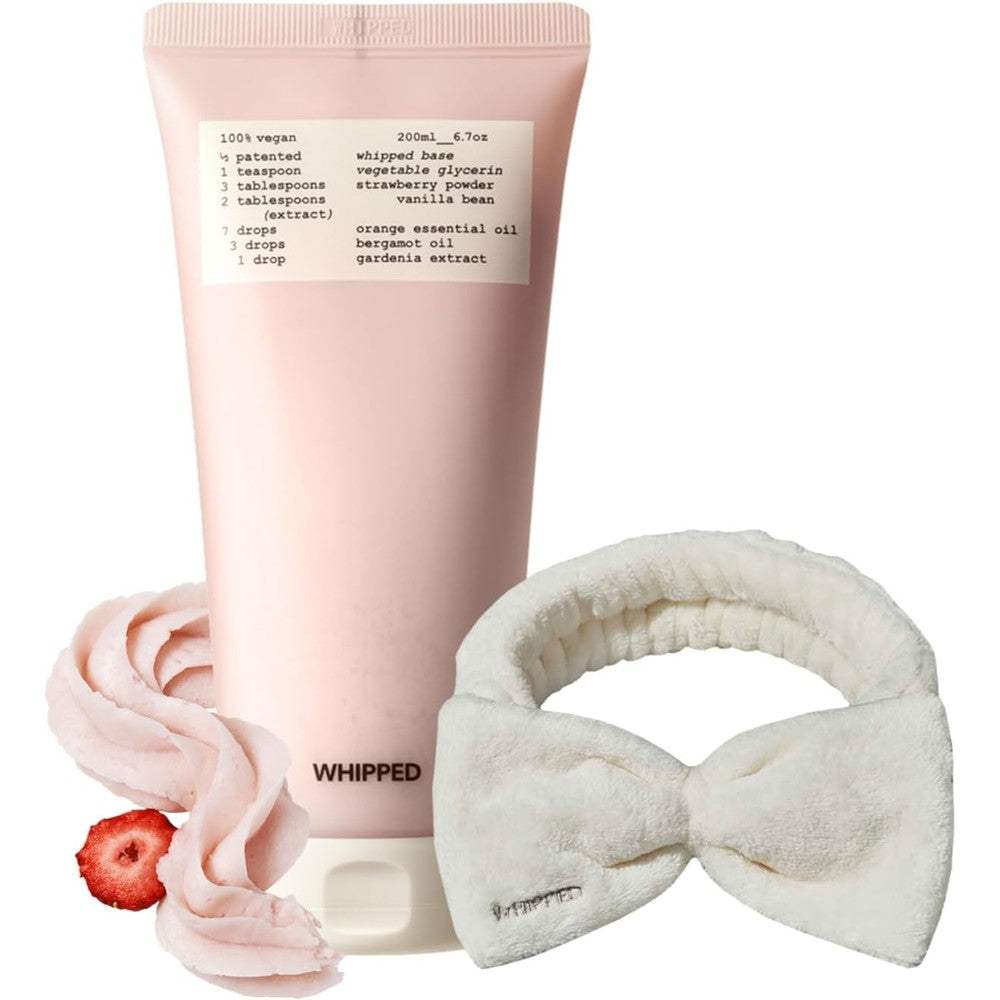 Whipped Semo Company Whipped Cream Vegan Cleanser Ddalva Strawberry And Vanilla Bean Four Point Five Ounce With Headband