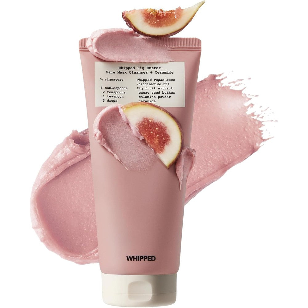 Whipped Fig Butter Vegan Pack Cleanser And Face Mask Moisturizing Korean Facial Wash With Ceramides And Niacinamide For Dry Skin 4.5 Ounce