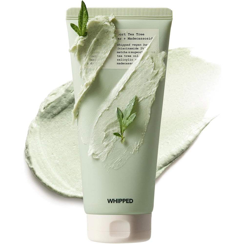Whipped Semo Company Korean Skincare Face Wash And Face Mask Mugwort Tea Tree Deep Cleansing Vegan Facial Cleanser For Oily Skin 200ml
