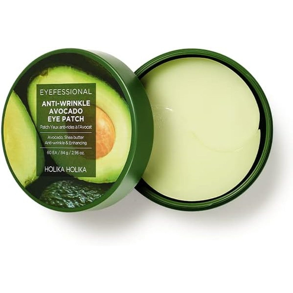 Holika Holika Eyefessional Anti-Wrinkle Avocado Eye Patch 60 count jar front view