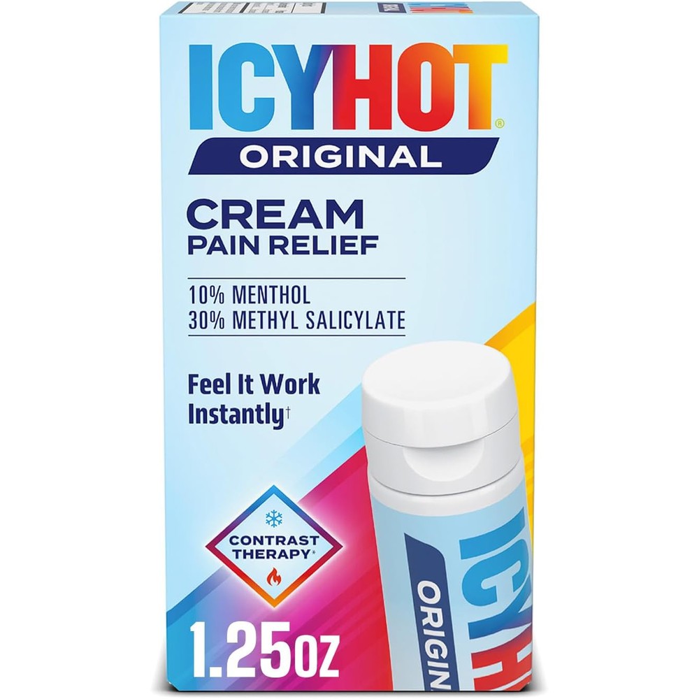 Icy Hot Original Pain Relief Cream Fast Acting Dual Action Formula With Menthol And Methyl Salicylate 1.25 Ounce