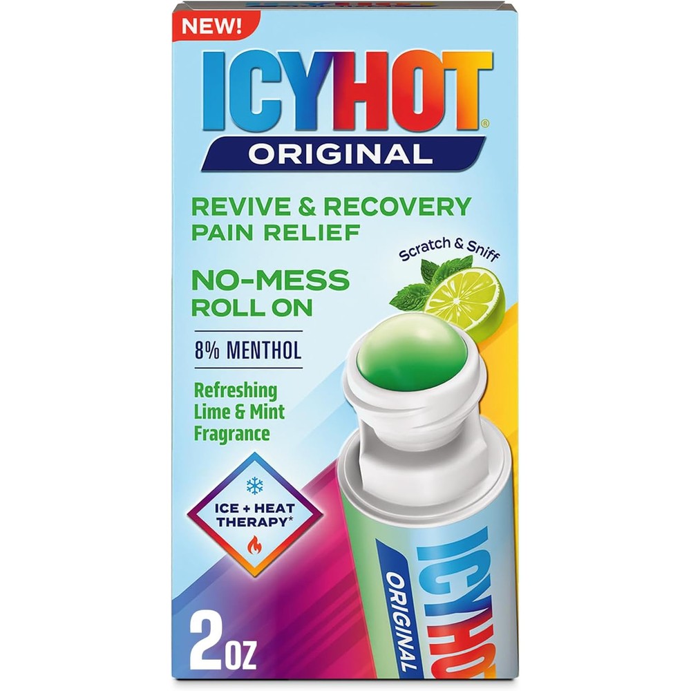 Icy Hot Original Pain Relief Revive And Recovery No Mess Roll On Applicator With 8 Percent Menthol For Muscle And Joint Pain Relief 2 Fluid Ounce
