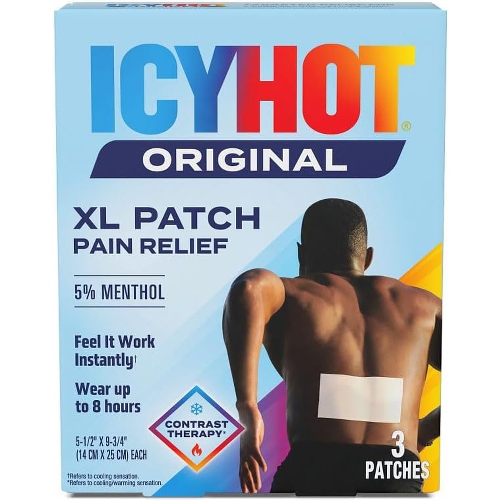 Icy Hot Medicated Patch XL Extra Strength For Back And Large Areas 3 Count Pack Of 2