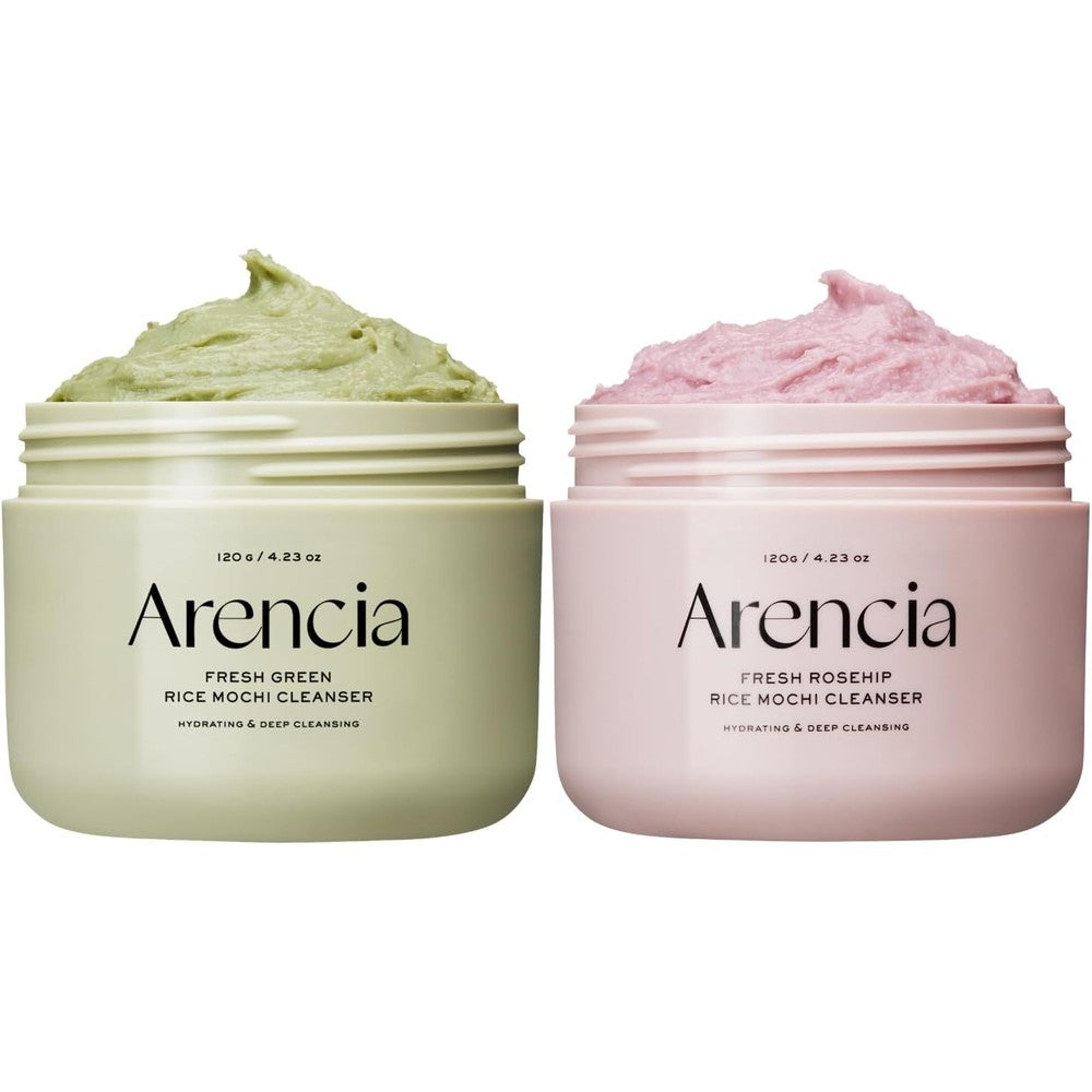 Arencia Korean Rice Mochi Face Cleanser Duo front view packaging