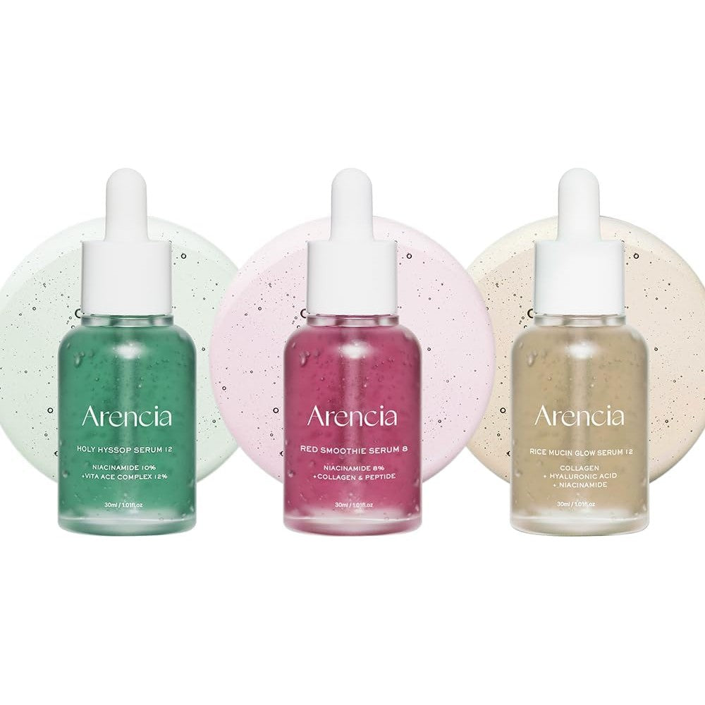 Arencia Glow Serum Best Set trio for glass skin