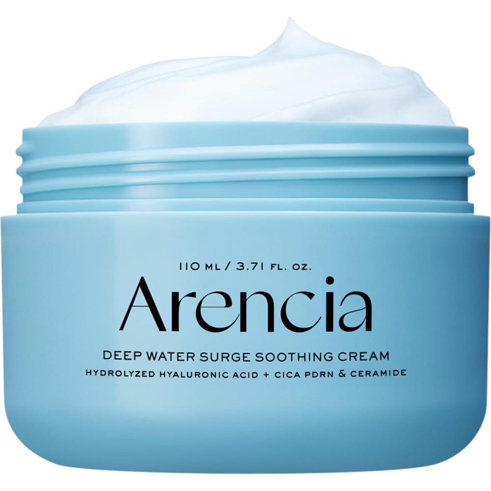 Arencia Deep Water Surge Soothing Cream front view with hyaluronic acid and ceramide