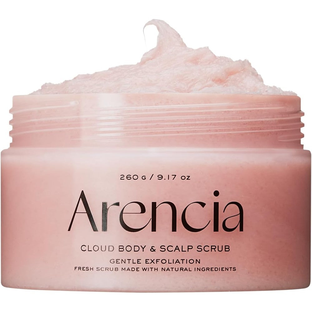 Arencia Fresh Cloud Sea Salt Body and Scalp Scrub Pink front view