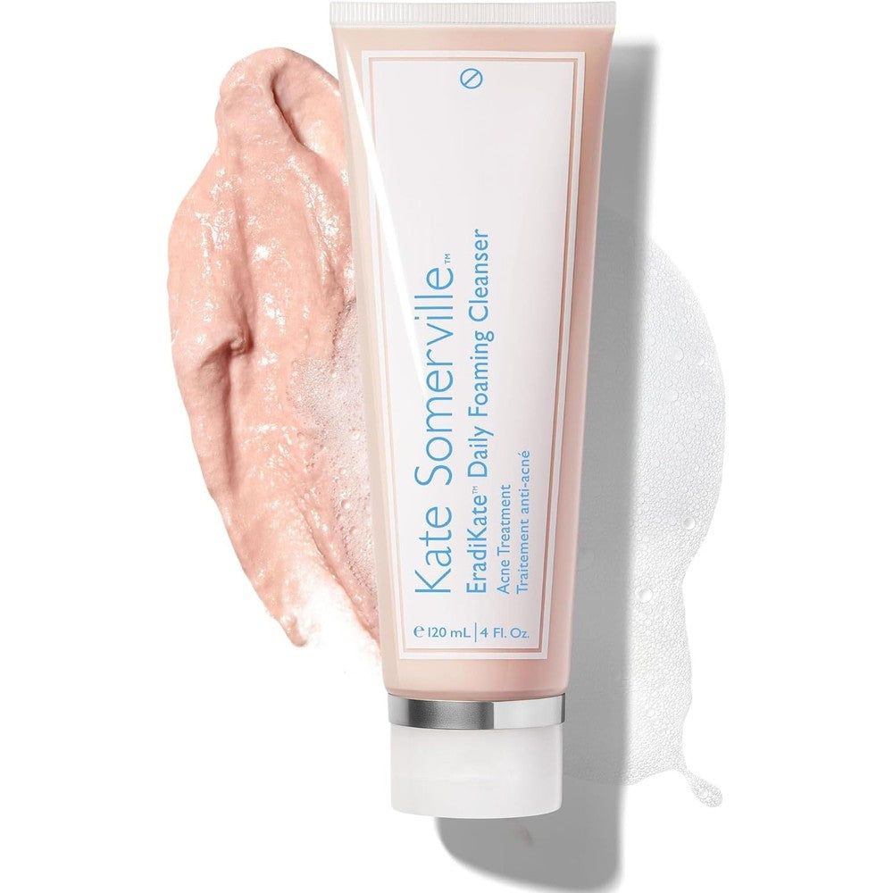 Kate Somerville EradiKate 3 Percent Sulfur Daily Foaming Cleanser Medicated Acne Face Wash For Oily And Combination Skin 4 Fluid Ounces