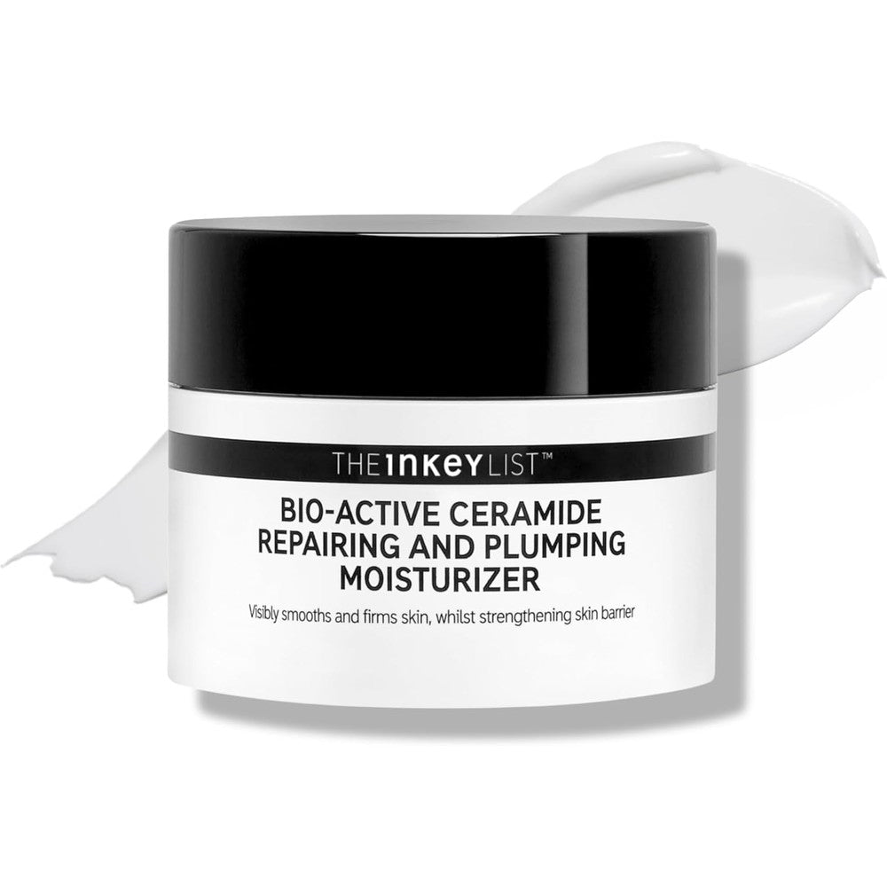 The INKEY List Bio-Active Ceramide Repairing and Plumping Moisturizer 50ml front view jar