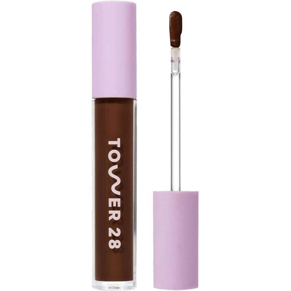 Tower 28 Swipe Serum Concealer front view of bottle for flawless under-eye brightening.