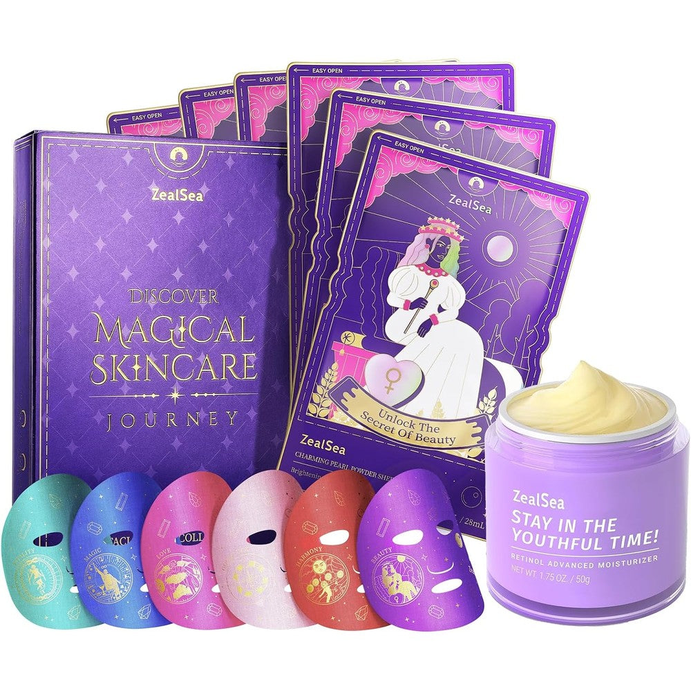 ZealSea face sheet masks and retinol cream set front view package
