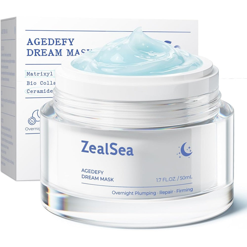 ZealSea Agedefy Prestige Overnight Sleeping Mask front view for anti aging skincare.