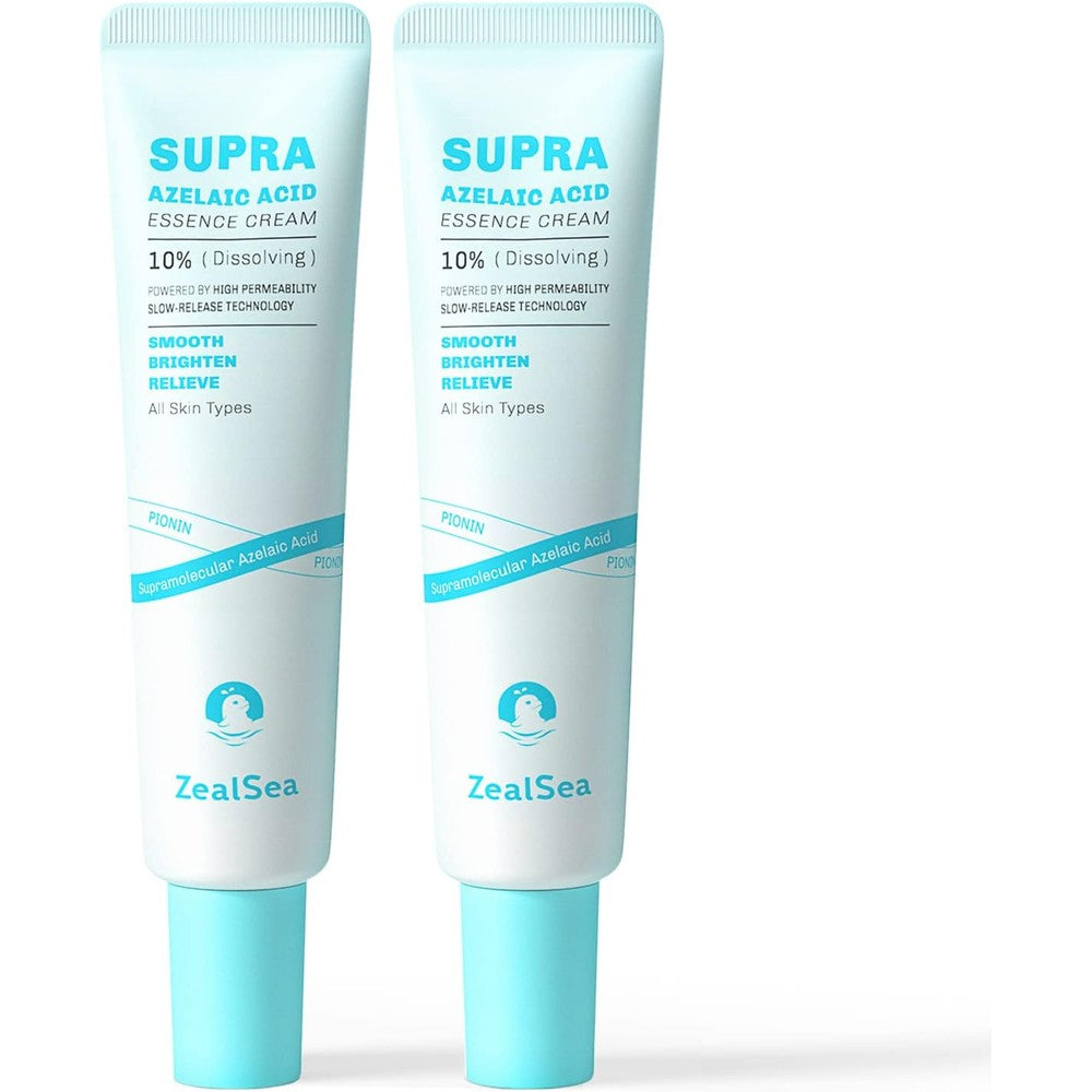 ZealSea Azelaic Acid 10 Percent Facial Cream For Redness Relief Acne Pigmentation And Sebum Balance Soothing Skincare Treatment 1 Ounce Pack Of 2