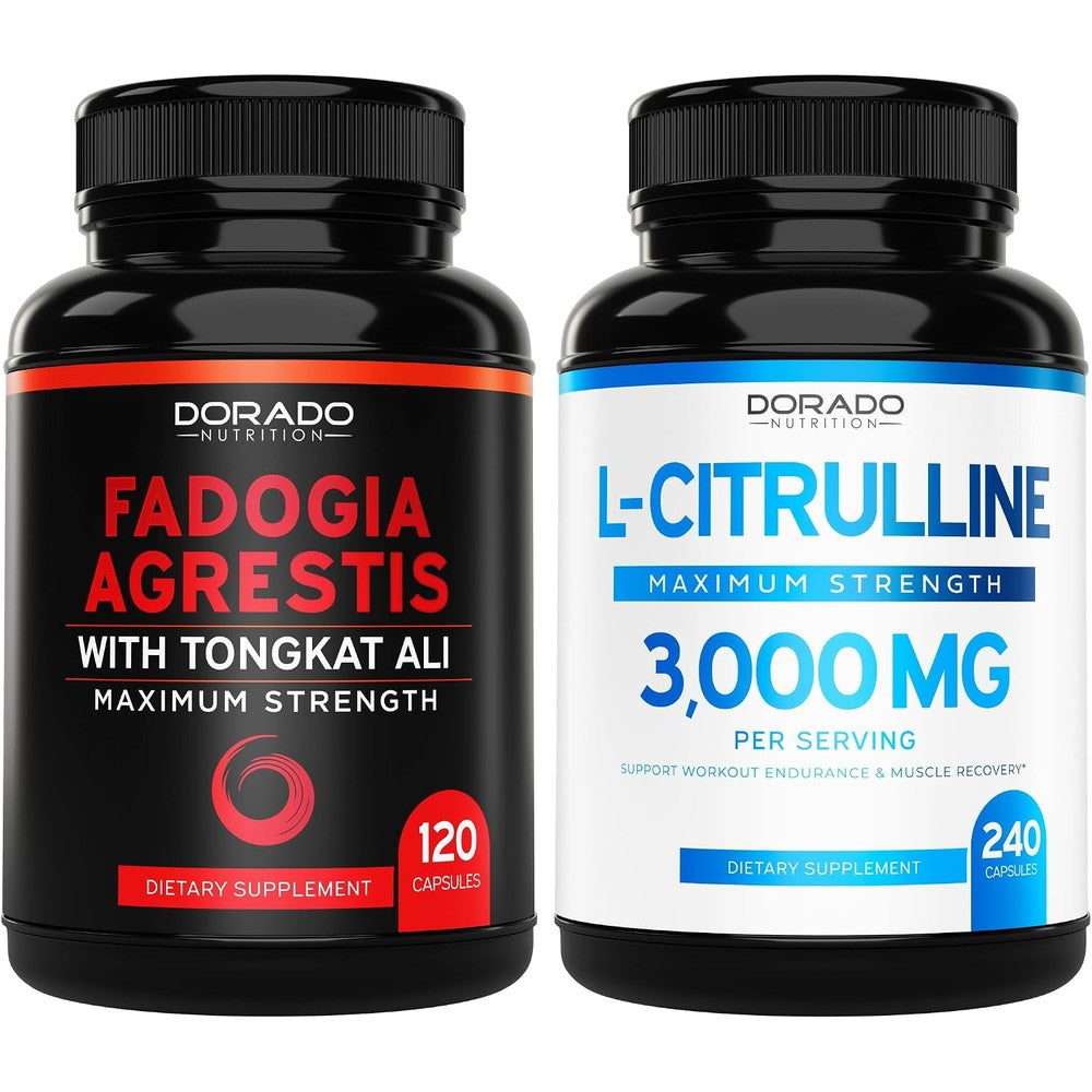 Dorado Nutrition Fadogia Agrestis and Tongkat Ali front bottle view