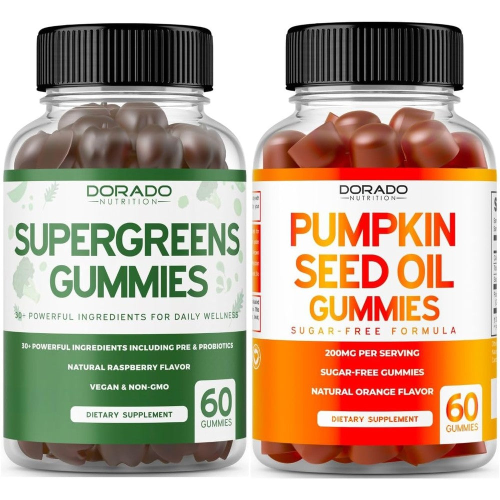 Dorado Nutrition Supergreens and Pumpkin Seed Oil Gummies front view