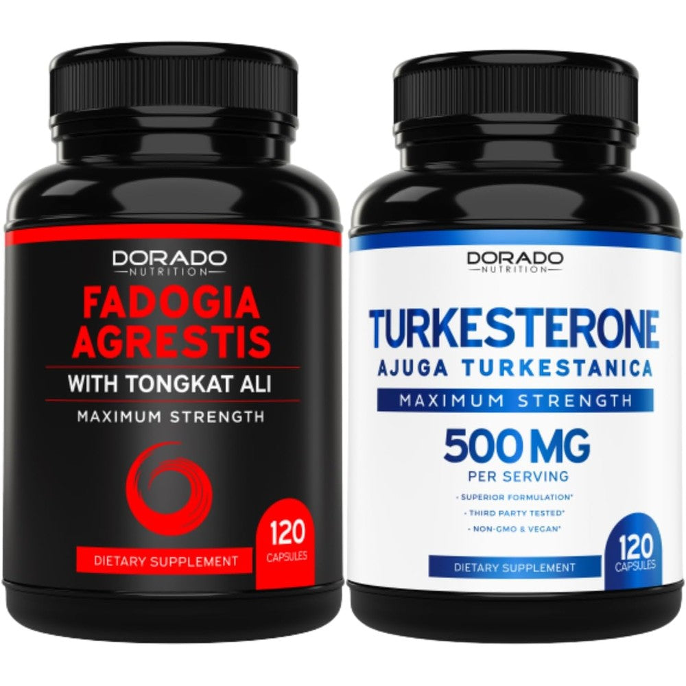 Dorado Nutrition Fadogia Agrestis And Tongkat Ali With Turkesterone Performance Blend 120 Count Vegan Capsules USA Made Supplement