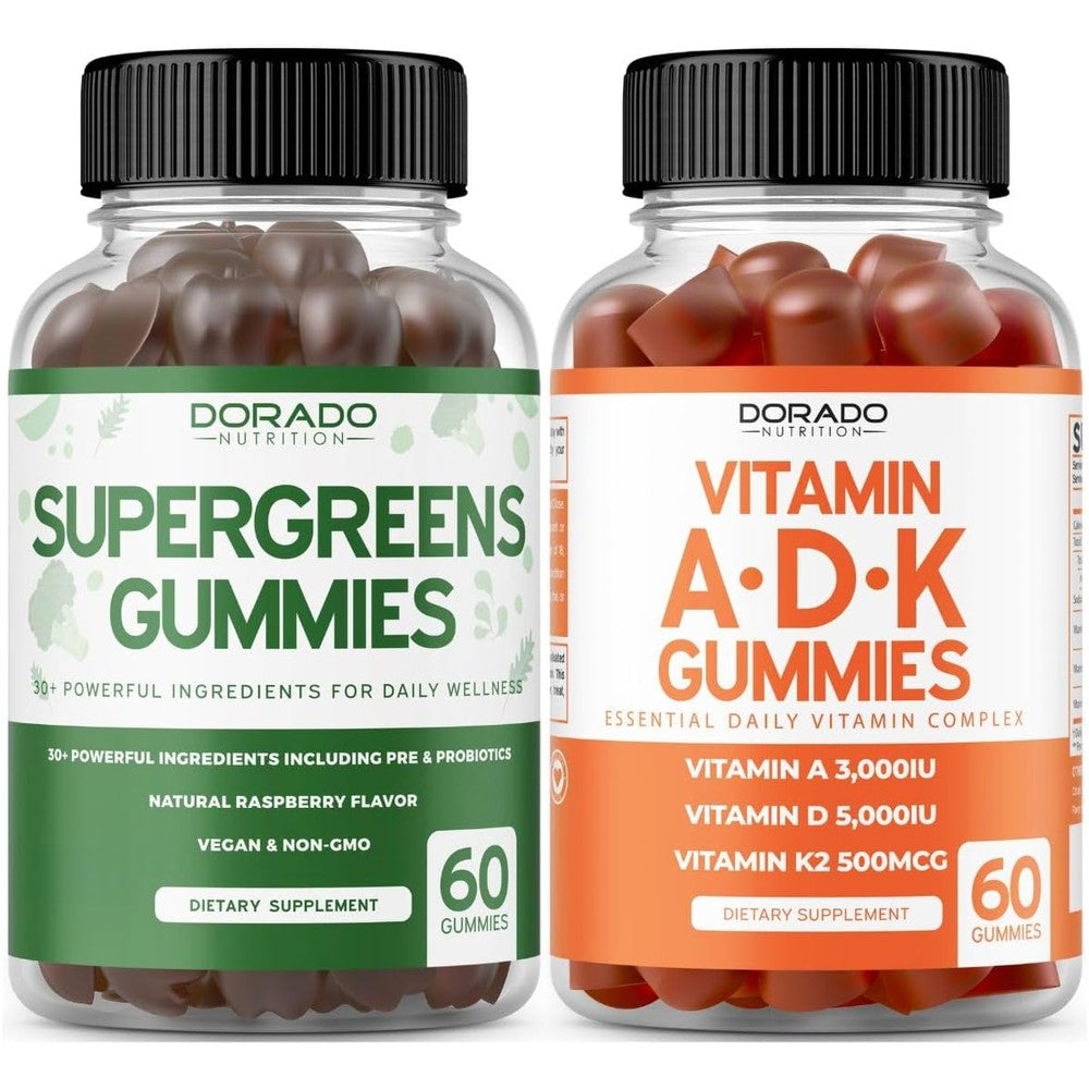 Dorado Nutrition Supergreens Gummies front view packaging