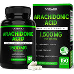 Dorado Nutrition Arachidonic Acid Supplement 1500 Milligrams 150 Capsules For Muscle Mass And Recovery Men And Women