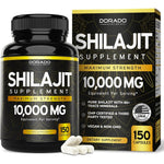 Dorado Nutrition Premium Shilajit Capsules 1000 Milligram Per Serving 150 Count Pure Himalayan Supplement For Men And Women