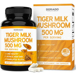 Dorado Nutrition Tiger Milk Mushroom bottle front view for respiratory health