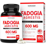 Dorado Nutrition Fadogia Agrestis 600 Milligrams Extract 180 Vegan Capsules Maximum Strength Athletic Performance Supplement