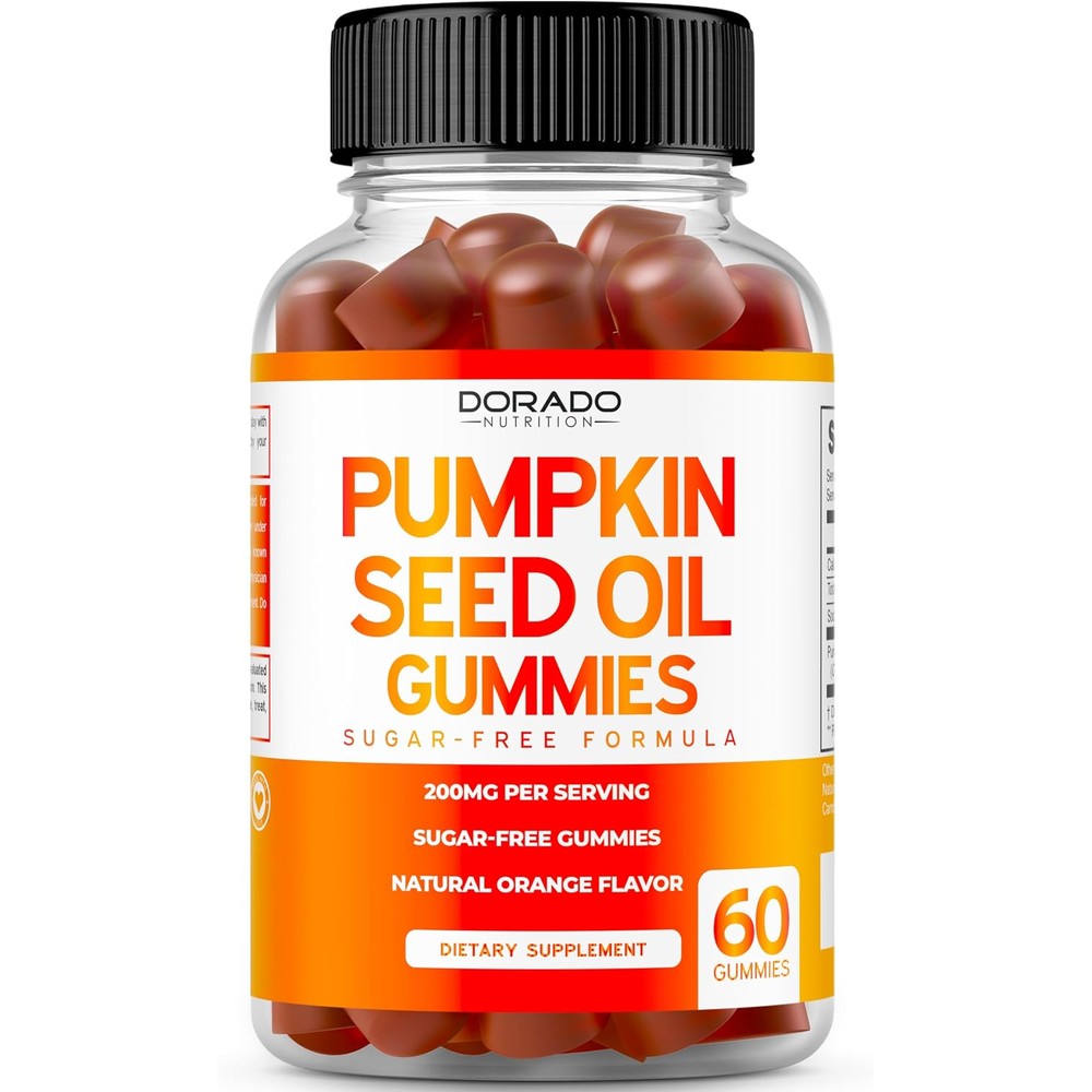 Dorado Nutrition Pumpkin Seed Oil Gummies front bottle view