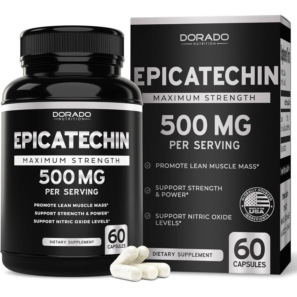 Dorado Nutrition Epicatechin Extract 500 Milligrams Per Serving 60 Capsules Myostatin Inhibitor And Lean Muscle Support Supplement