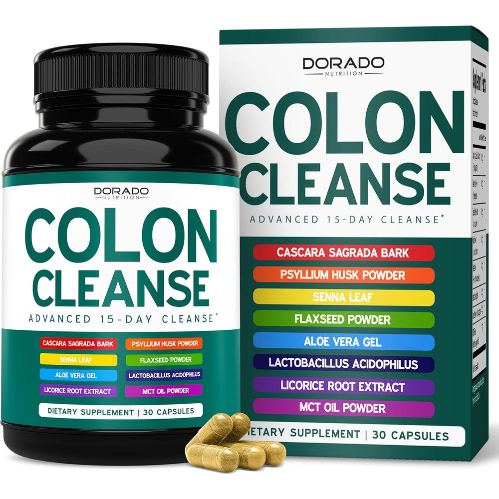 Dorado Nutrition Colon Cleanse 15 Day Gut Cleanse bottle front view